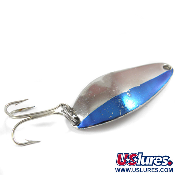 Vintage  Seneca Little Cleo, 1/4oz Nickel / Blue fishing spoon #2330