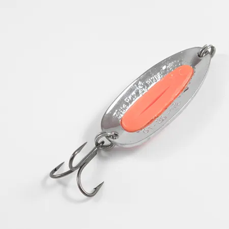 Blue Fox Pixee UV, 1/2oz Nickel / Glow UV Glow in UV light, Fluorescent fishing spoon #2353