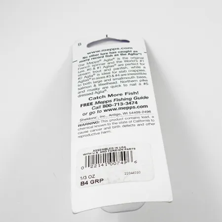 Mepps Aglia 4 Platinum, 1/3oz Platinum Green spinning lure #2362