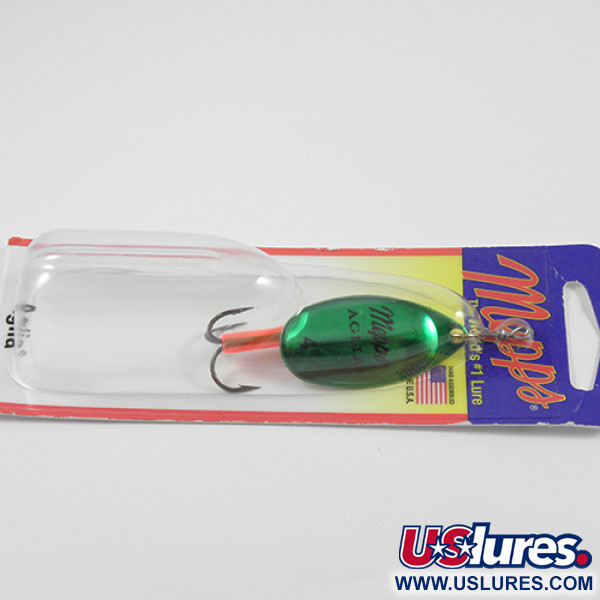   Mepps Aglia 4 Platinum, 1/3oz Platinum Green spinning lure #2362