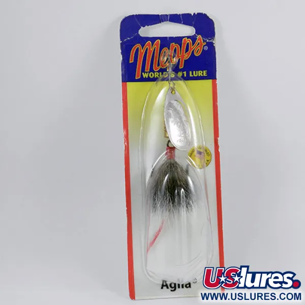   Mepps Aglia 3 dressed squirrel tail, 1/4oz Silver spinning lure #2366