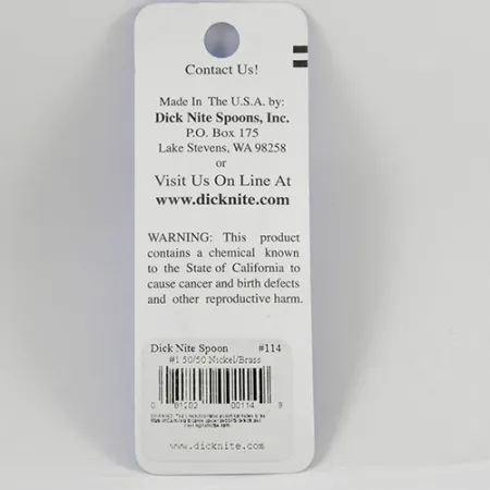 Dick Nite Spoons Dick Nite #1, 1/32oz Nickel / Gold fishing spoon #2368