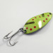 Vintage  Seneca Little Cleo (Hula Girl), 1/3oz Green / Red / Nickel fishing spoon #2374