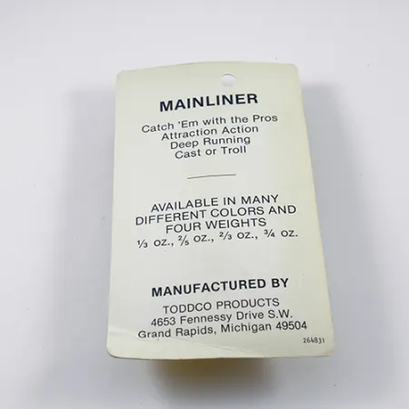 TODDCO Main liner, 2/5oz Glow (Glow in Dark) fishing spoon #2381