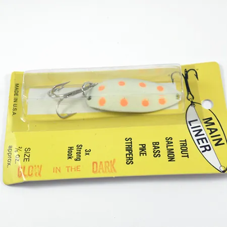 TODDCO Main liner, 2/5oz Glow (Glow in Dark) fishing spoon #2381