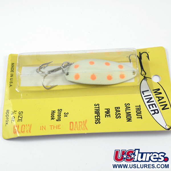  Main liner  Main liner, 2/5oz Glow (Glow in Dark) fishing spoon #2381