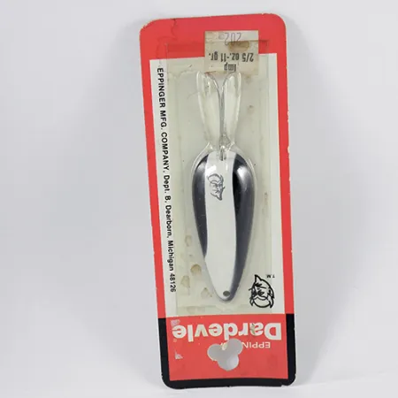 Eppinger Dardevle Imp, 2/5oz Black / White / Nickel fishing spoon #2382