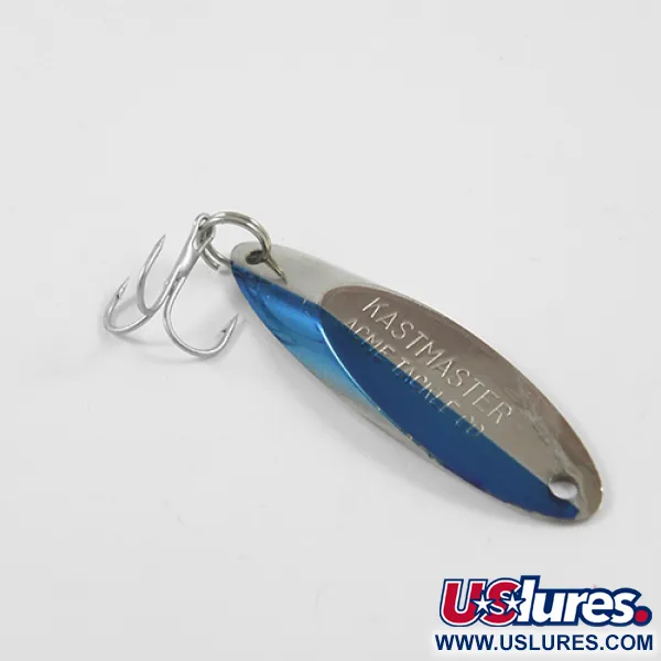 Vintage  Acme Kastmaster , 3/8oz Nickel / Blue fishing spoon #2387