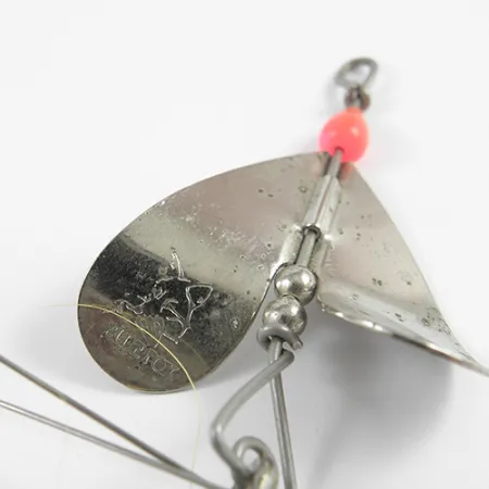 Vintage Blue Fox, 1/2oz Nickel / Yellow / Bucktail spinning lure #2393