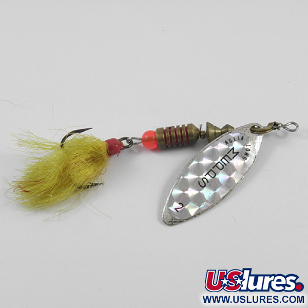 Vintage   Mepps Aglia Long 2 Dressed, 1/4oz Nickel spinning lure #2396