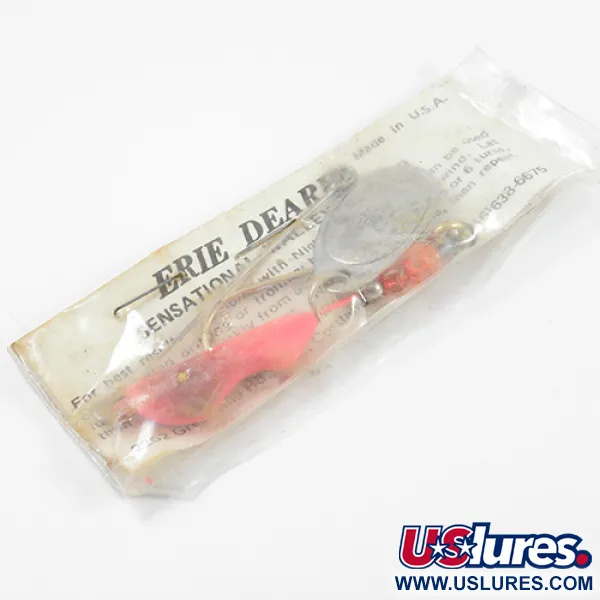   Erie Dearie Walleye Killer, 1/3oz Red / Nickel spinning lure #2397