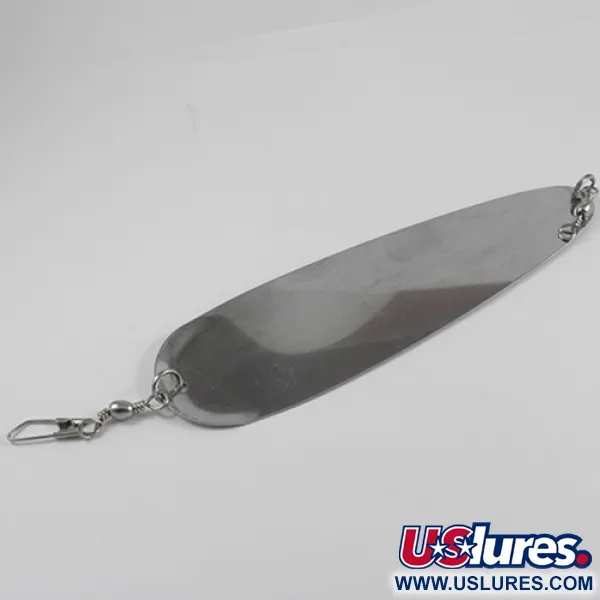 Vintage Shasta Tackle Sling Blade Dodger Glow, 3/4oz Nickel / Glow in Dark spinning lure #2401