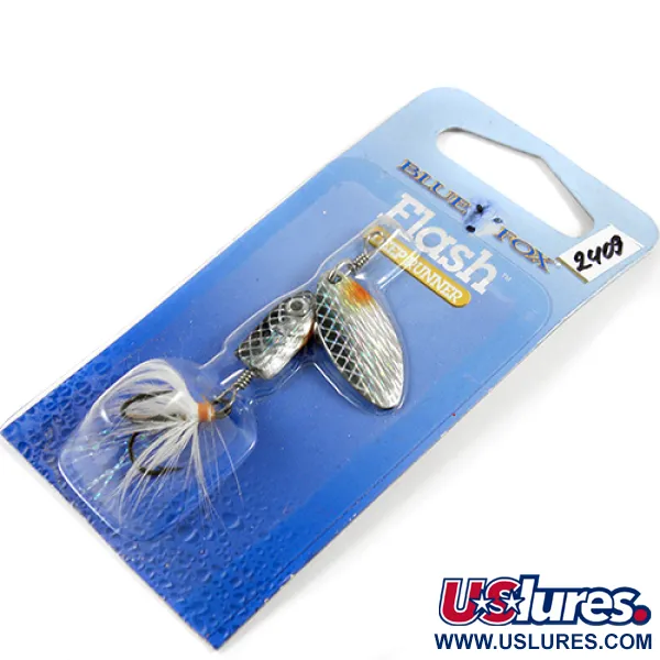 Blue Fox Flash Deep Runner, 1/8oz Silver / Rainbow spinning lure #2409