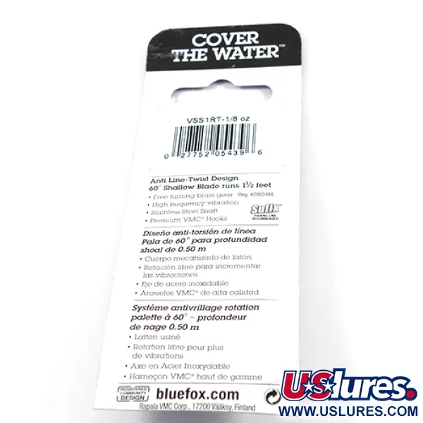 Blue Fox Vibrax Shallow, 1/8oz Rainbow Trout spinning lure #2410