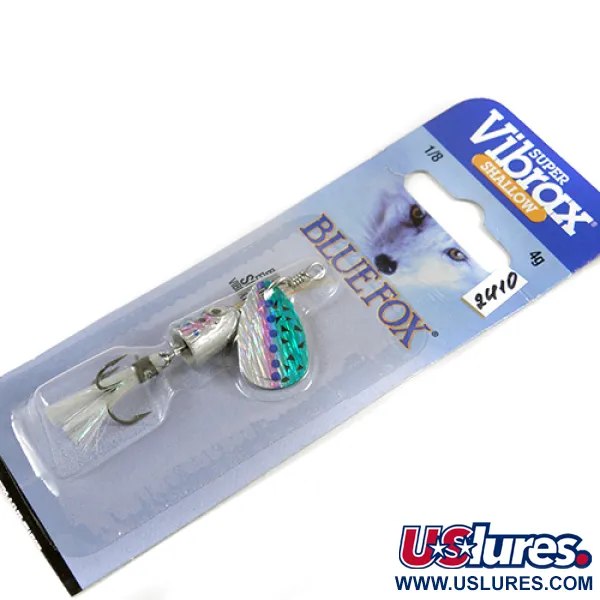 Blue Fox Vibrax Shallow, 1/8oz Rainbow Trout spinning lure #2410