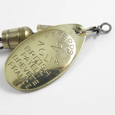 Vintage Mepps Aglia 2, 3/16oz Brass spinning lure #2414