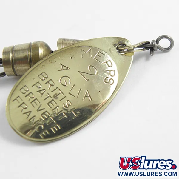 Vintage   Mepps Aglia 2, 3/16oz Brass spinning lure #2414