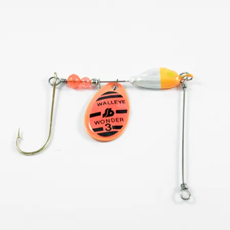 South Bend Walleye Wonder 3, 1/2oz Fluorescent Orange spinning lure #2431