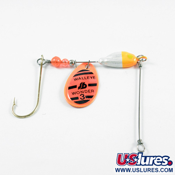  South Bend  Walleye Wonder 3, 1/2oz Fluorescent Orange spinning lure #2431