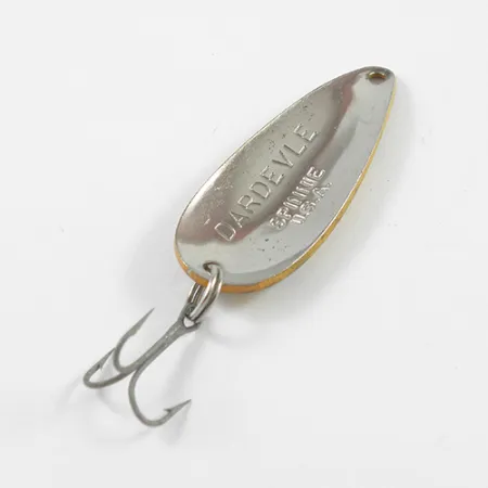 Vintage Eppinger Dardevle Spinnie, 1/3oz Yellow / Green / Nickel fishing spoon #2448