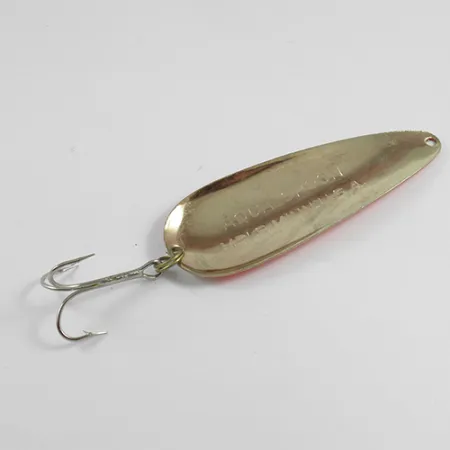 Vintage Nebco Aqua Spoon, 3/4oz Hammered Gold / Orange fishing spoon #2452