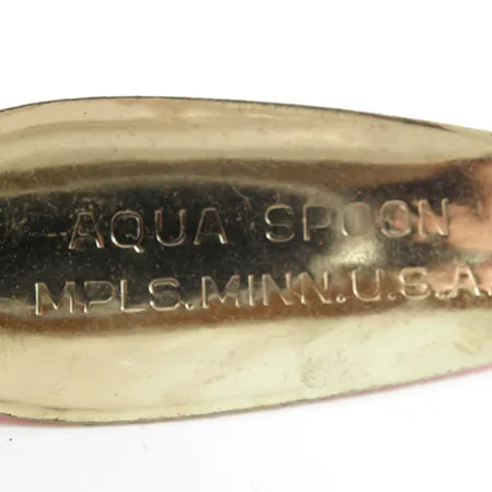 Vintage Nebco Aqua Spoon, 3/4oz Hammered Gold / Orange fishing spoon #2452