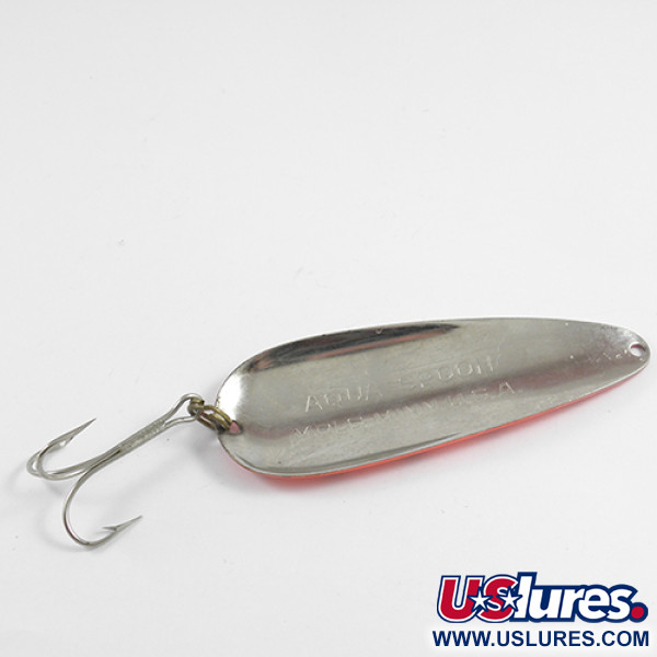 Vintage  Nebco Aqua Spoon, 3/4oz Red / Black / Nickel fishing spoon #2453