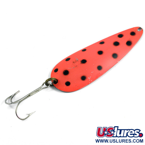 Vintage  Nebco Aqua Spoon, 3/4oz Red / Black / Nickel fishing spoon #2453