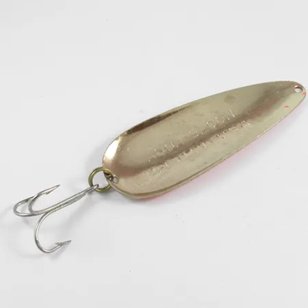 Vintage Nebco Aqua Spoon, 3/4oz Hammered Gold / Orange fishing spoon #2457