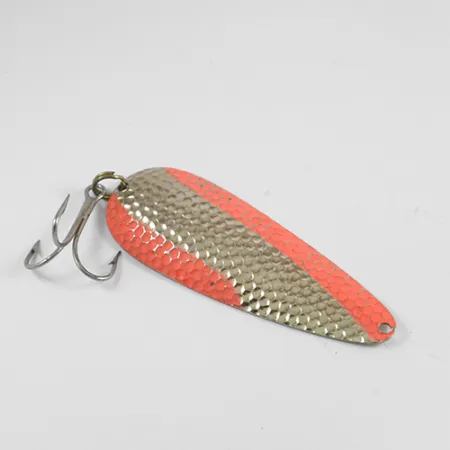 Vintage Nebco Aqua Spoon, 3/4oz Hammered Gold / Orange fishing spoon #2457