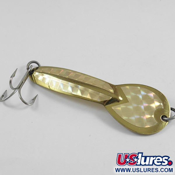 Vintage  Glen Evans Loco 4, 3/4oz Gold fishing spoon #2458
