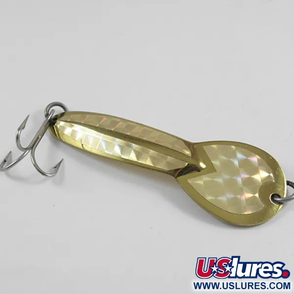 Vintage  Glen Evans Loco 4, 3/4oz Gold fishing spoon #2458