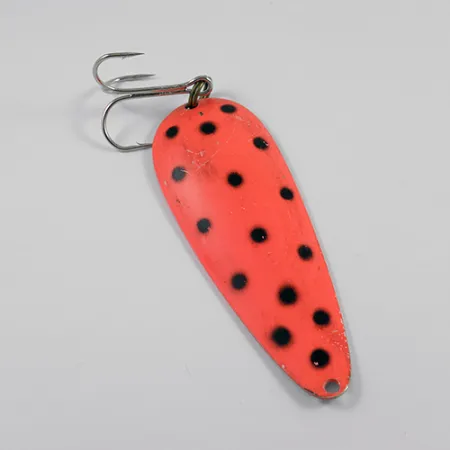 Vintage Nebco Aqua Spoon, 3/4oz Red / Black / Nickel fishing spoon #2459