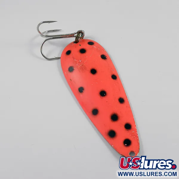 Vintage Nebco Aqua Spoon, 3/4oz Red / Black / Nickel fishing spoon #2459