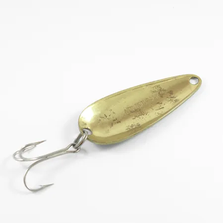 Vintage Len Thompson #1, 3/4oz Green / Black / Brass fishing spoon #2461
