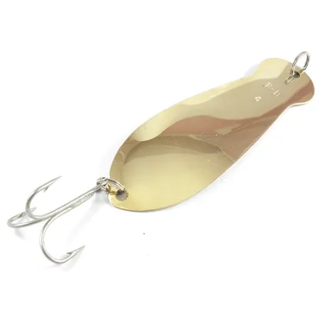 Vintage K-B Bait K-B Spoon 4, 1 1/3oz Gold fishing spoon #2470