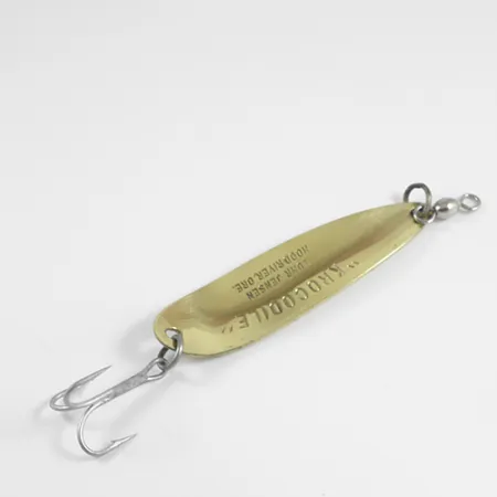 Vintage Luhr Jensen Krocodile Die #5, 3/4oz Gold fishing spoon #2480