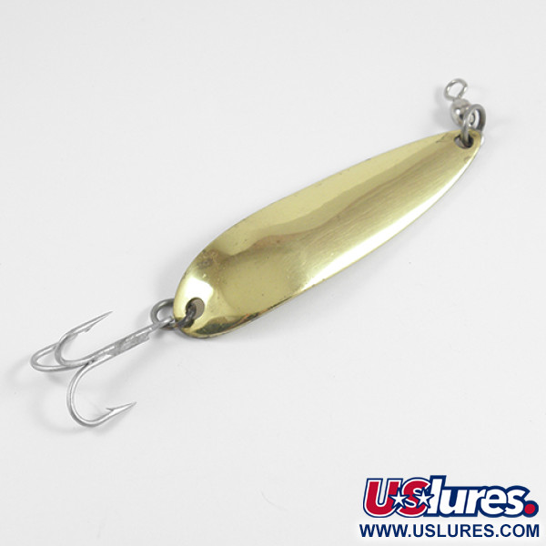Vintage  Luhr Jensen Krocodile Die #5, 3/4oz Gold fishing spoon #2480