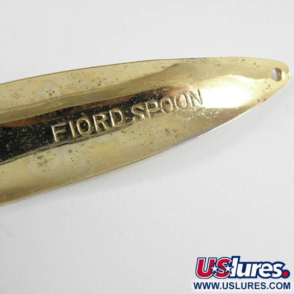 Vintage  Acme Fiord Spoon, 2/3oz Gold / Orange fishing spoon #2485