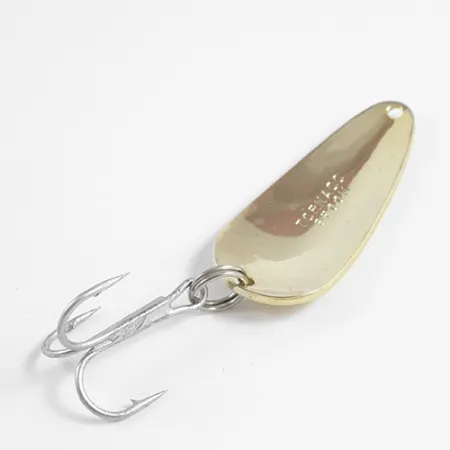 Vintage Acme Tornado Spoon, 1/4oz Gold / Red / White fishing spoon #2495