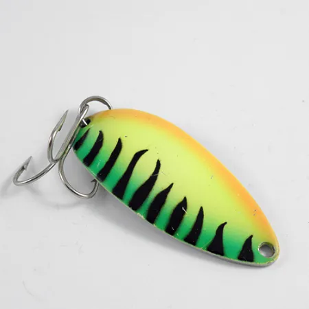 Vintage Acme Little Cleo, 2/5oz Fire Tiger / Nickel fishing spoon #2513