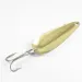 Vintage   Len Thompson #2, 1oz Black / White / Brass fishing spoon #2518