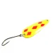 Vintage   Len Thompson #2, 1oz Five of Diamonds (Red / Yellow / Brass) fishing spoon #2520