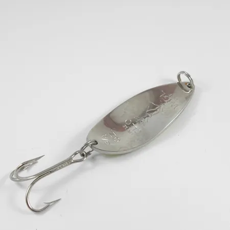 Vintage Seneca Little Cleo (Hula Girl), 3/4oz Yellow / Orange / Green / Nickel fishing spoon #2541