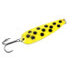 Vintage  Worth Chippewa, 2/3oz Black / Yellow / Nickel fishing spoon #2543
