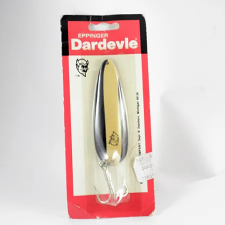Eppinger Dardevle, 1oz Black / Ivory / Nickel fishing spoon #2558