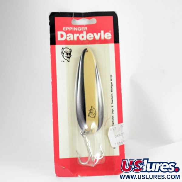  Eppinger Dardevle, 1oz Black / Ivory / Nickel fishing spoon #2558