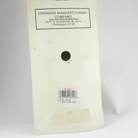 Eppinger Dardevle Huskie Devle, 3 1/4oz Black / Ivory / Nickel fishing spoon #2560