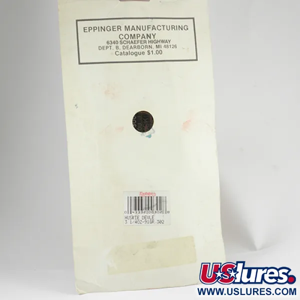  Eppinger Dardevle Huskie Devle, 3 1/4oz Black / Ivory / Nickel fishing spoon #2560