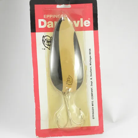Eppinger Dardevle Huskie Devle, 3 1/4oz Black / Ivory / Nickel fishing spoon #2560